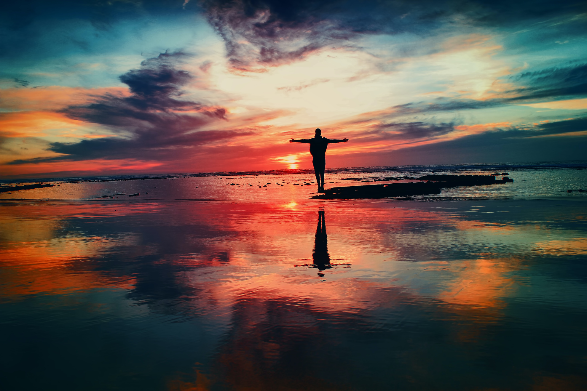 Cool sunset at the beach